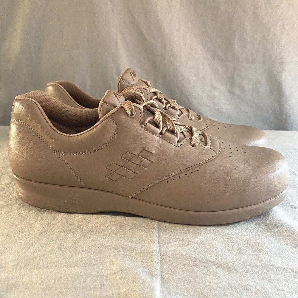 SAS Free Time Taupe Leather Walking Shoes Women 10 S Narrow Made in USA 2581670